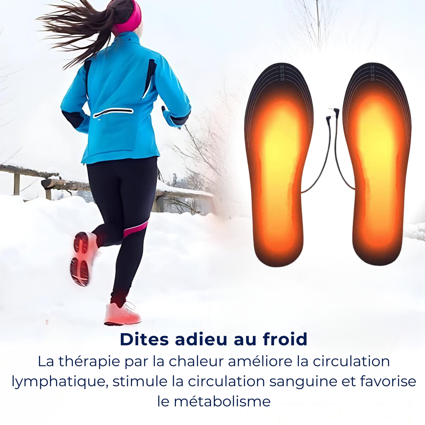 ThermoSemelles | Semelles Chauffantes Réglables avec Contrôle de Température - Pour Temps Froid et Pieds Froids