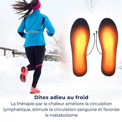 ThermoSemelles | Semelles Chauffantes Réglables avec Contrôle de Température - Pour Temps Froid et Pieds Froids