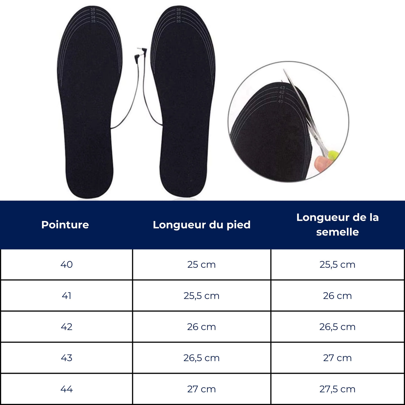 ThermoSemelles | Semelles Chauffantes Réglables avec Contrôle de Température - Pour Temps Froid et Pieds Froids